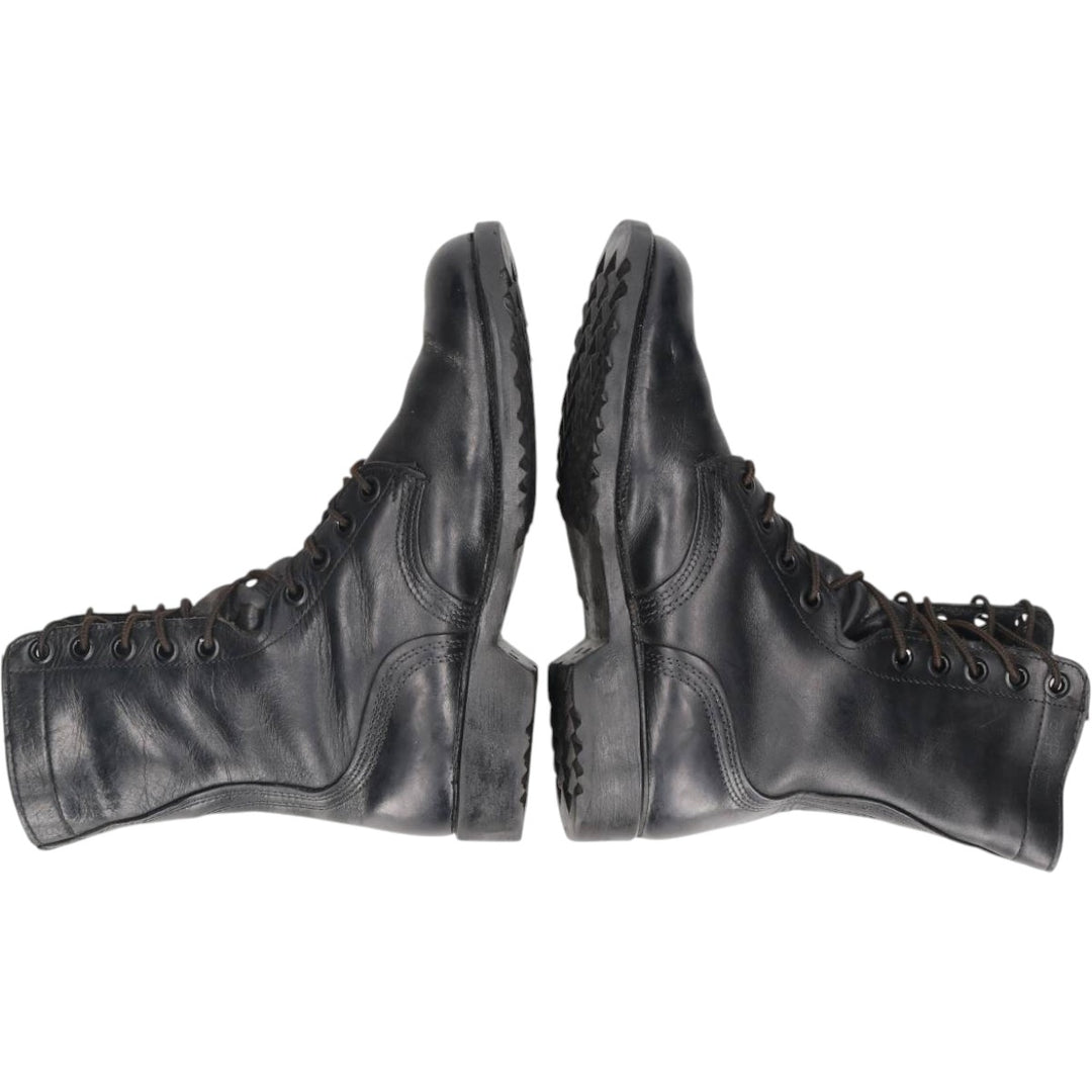 1980s US Military Steel Toe Military Boots, Size 8 1/2 R (Men's equivalent to 10.4"), Vintage /saa010254 Men's 26.5cm unclear black type Vintage Second Hand