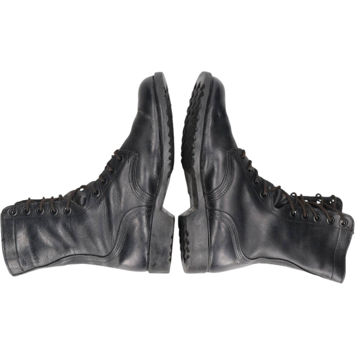 1980s US Military Steel Toe Military Boots, Size 8 1/2 R (Men's equivalent to 10.4"), Vintage /saa010254 Men's 26.5cm unclear black type Vintage Second Hand