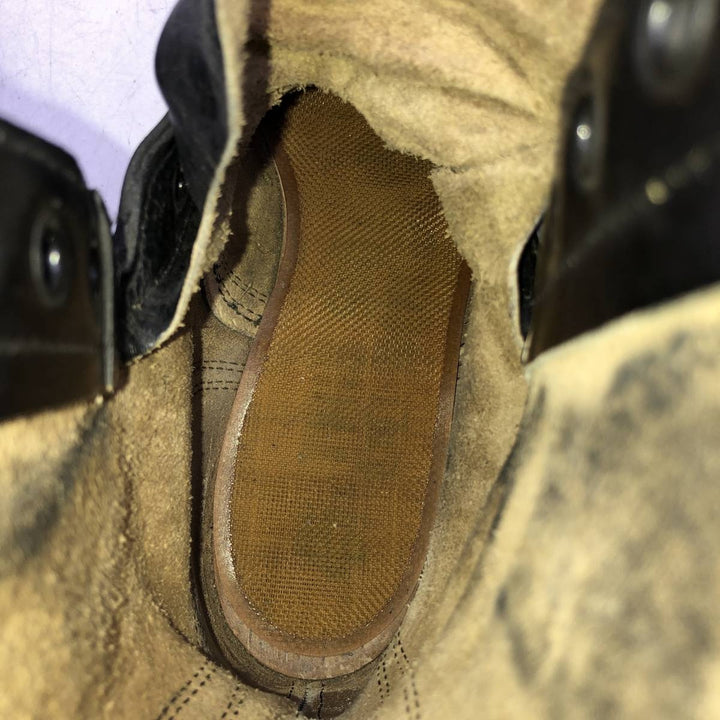 1980s US Military Steel Toe Military Boots, Size 8 1/2 R (Men's equivalent to 10.4"), Vintage /saa010254 Men's 26.5cm unclear black type Vintage Second Hand