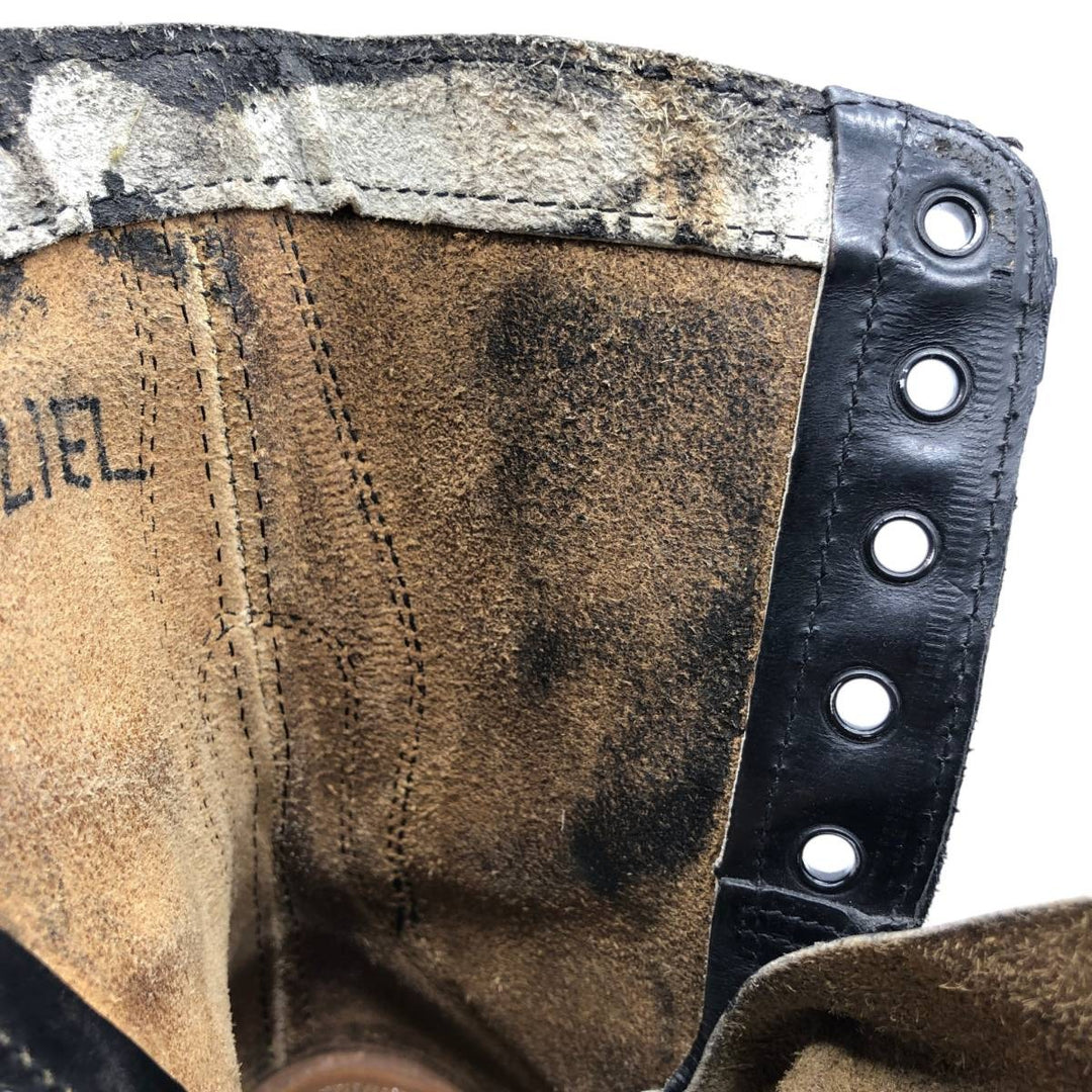 1980s US Military Steel Toe Military Boots, Size 8 1/2 R (Men's equivalent to 10.4"), Vintage /saa010254 Men's 26.5cm unclear black type Vintage Second Hand