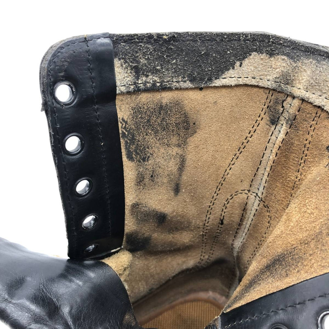 1980s US Military Steel Toe Military Boots, Size 8 1/2 R (Men's equivalent to 10.4"), Vintage /saa010254 Men's 26.5cm unclear black type Vintage Second Hand