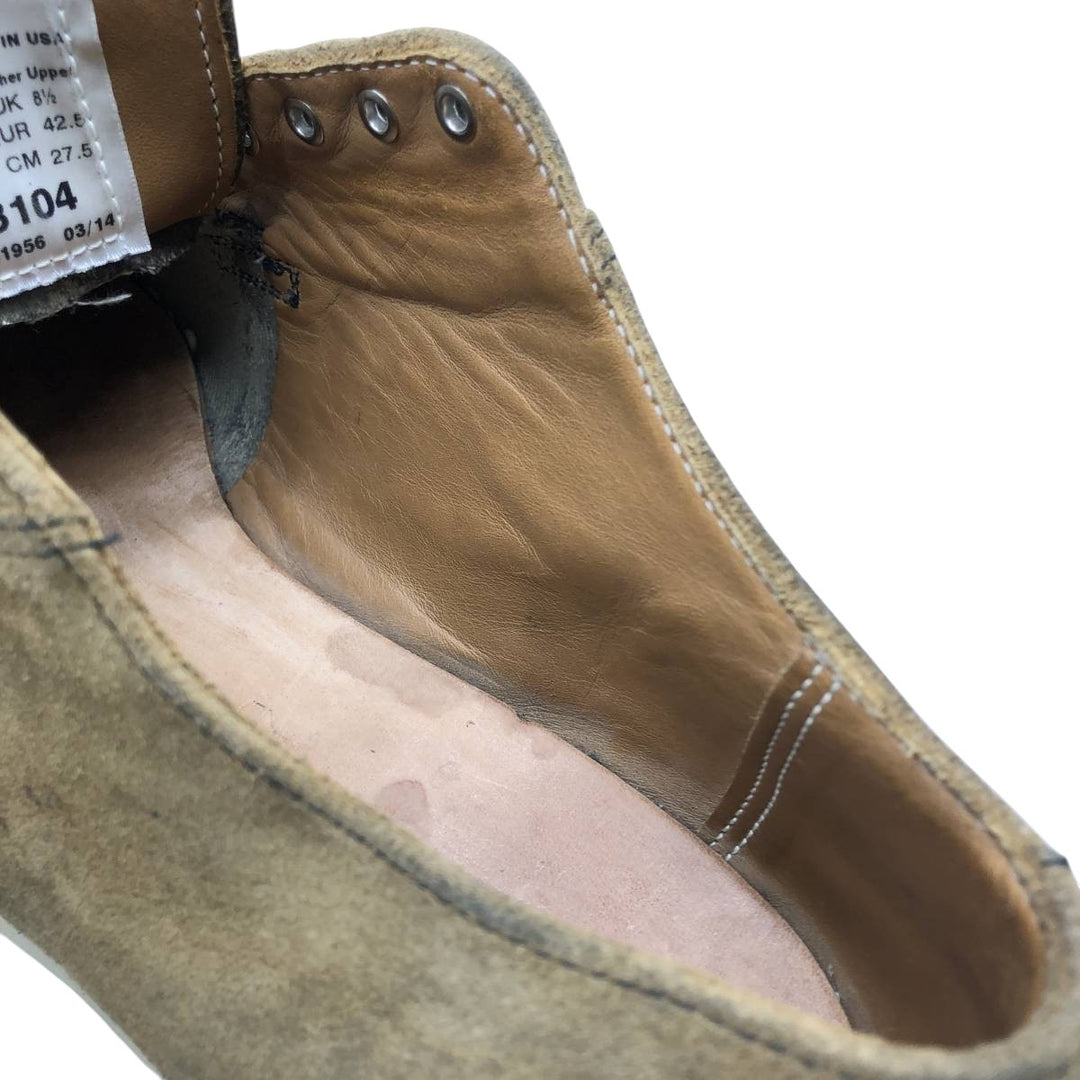Red Wing 3104 Postman Shoes, Made in USA Men's 27.5cm genuine leather Khaki type beige Vintage Second Hand