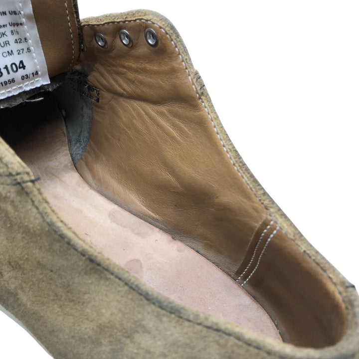 Red Wing 3104 Postman Shoes, Made in USA Men's 27.5cm genuine leather Khaki type beige Vintage Second Hand