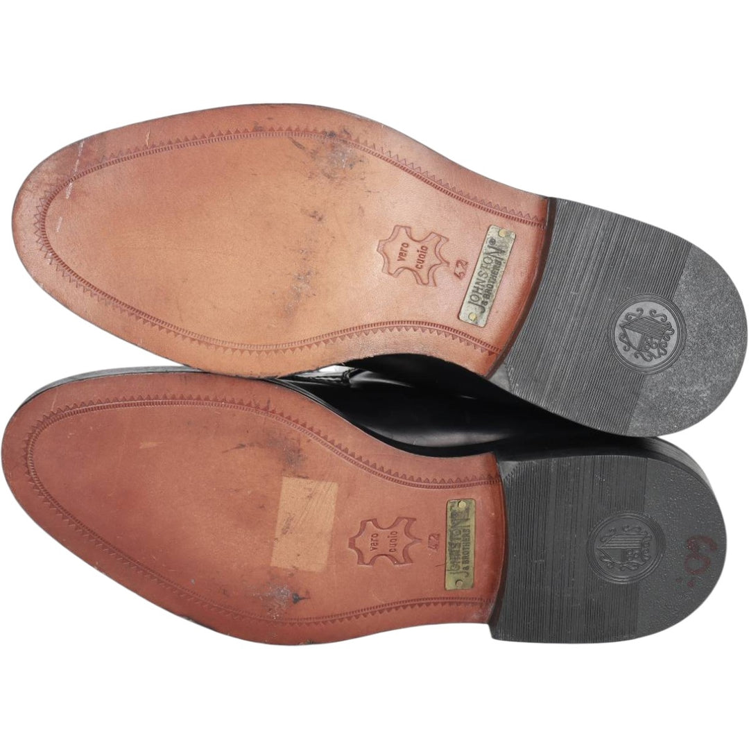 JOHNSTON AND BROTHERS U-tip shoes Men's 27.0cm genuine leather black type Vintage Second Hand