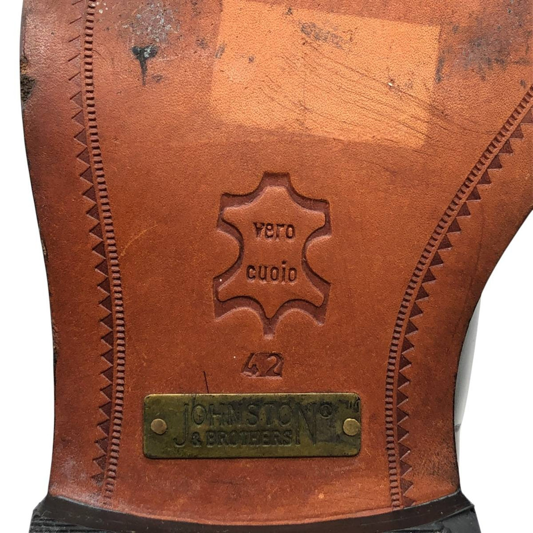 JOHNSTON AND BROTHERS U-tip shoes Men's 27.0cm genuine leather black type Vintage Second Hand