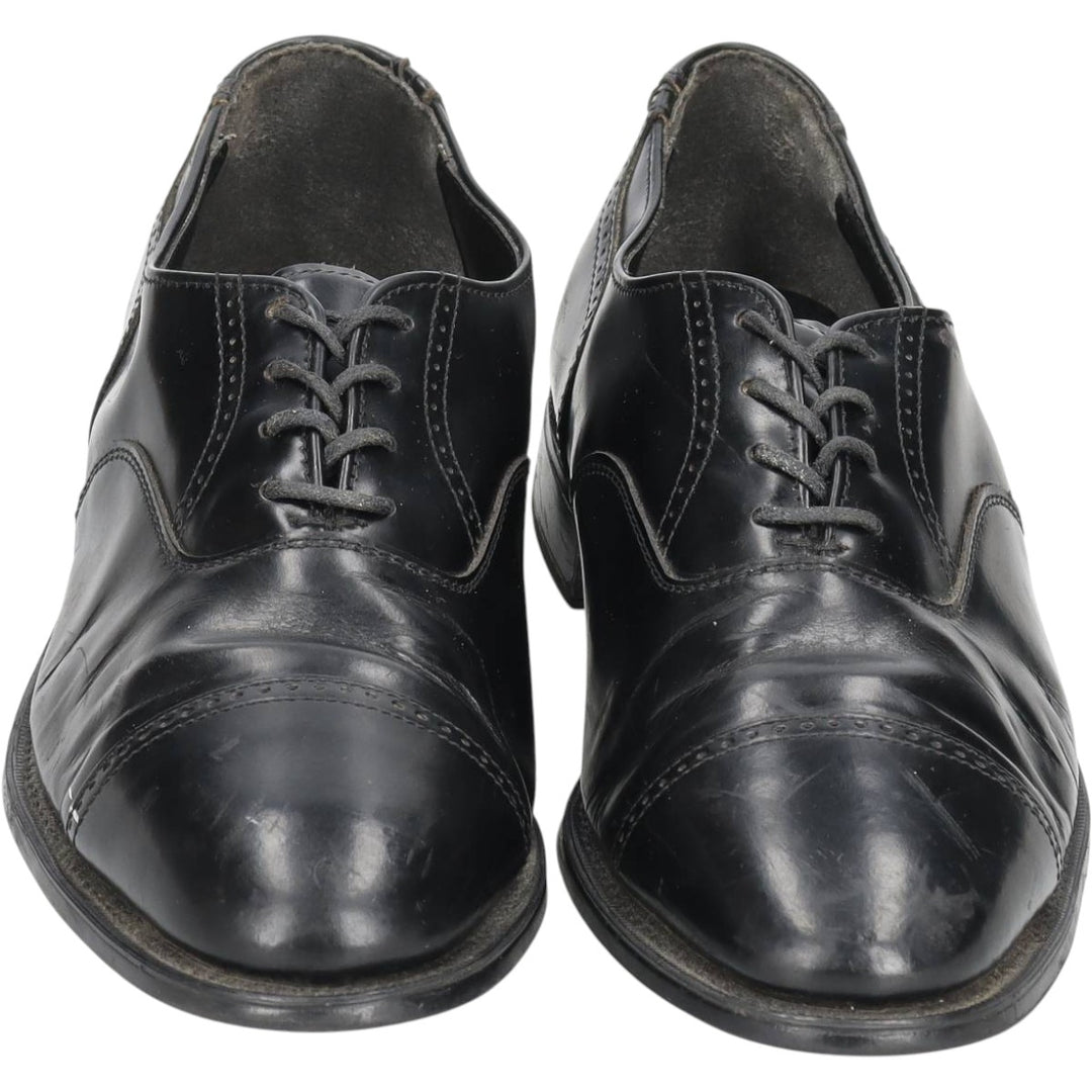 Straight-tip shoes, size 8 1/2 D Men's 26.5cm genuine leather black type Vintage Second Hand