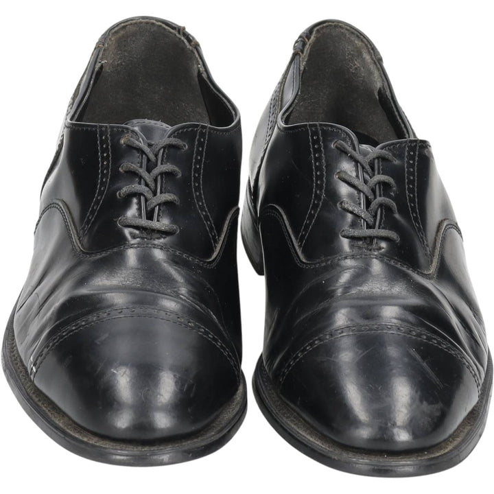 Straight-tip shoes, size 8 1/2 D Men's 26.5cm genuine leather black type Vintage Second Hand