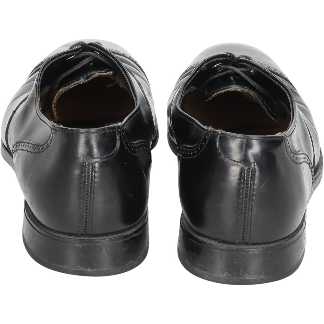 Straight-tip shoes, size 8 1/2 D Men's 26.5cm genuine leather black type Vintage Second Hand