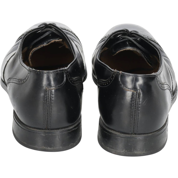 Straight-tip shoes, size 8 1/2 D Men's 26.5cm genuine leather black type Vintage Second Hand