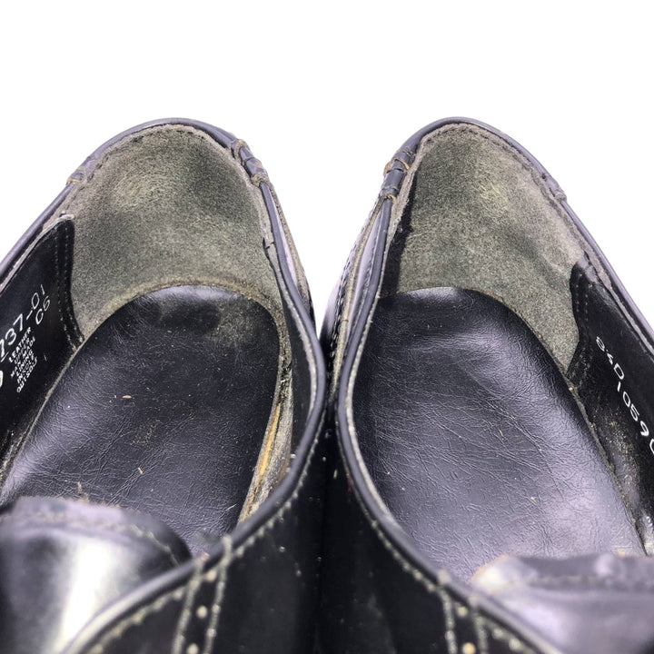 Straight-tip shoes, size 8 1/2 D Men's 26.5cm genuine leather black type Vintage Second Hand
