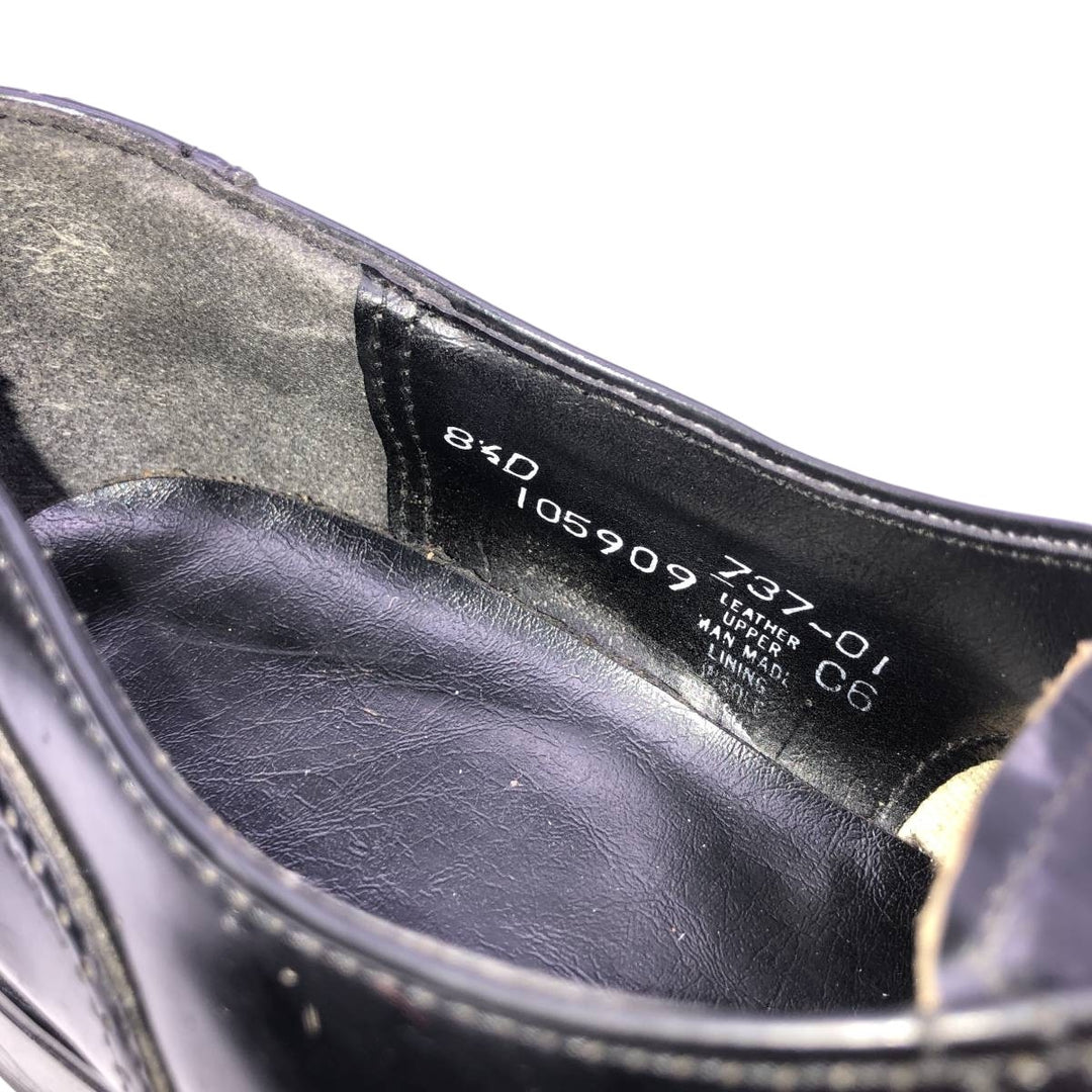 Straight-tip shoes, size 8 1/2 D Men's 26.5cm genuine leather black type Vintage Second Hand