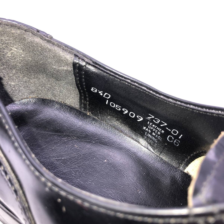 Straight-tip shoes, size 8 1/2 D Men's 26.5cm genuine leather black type Vintage Second Hand