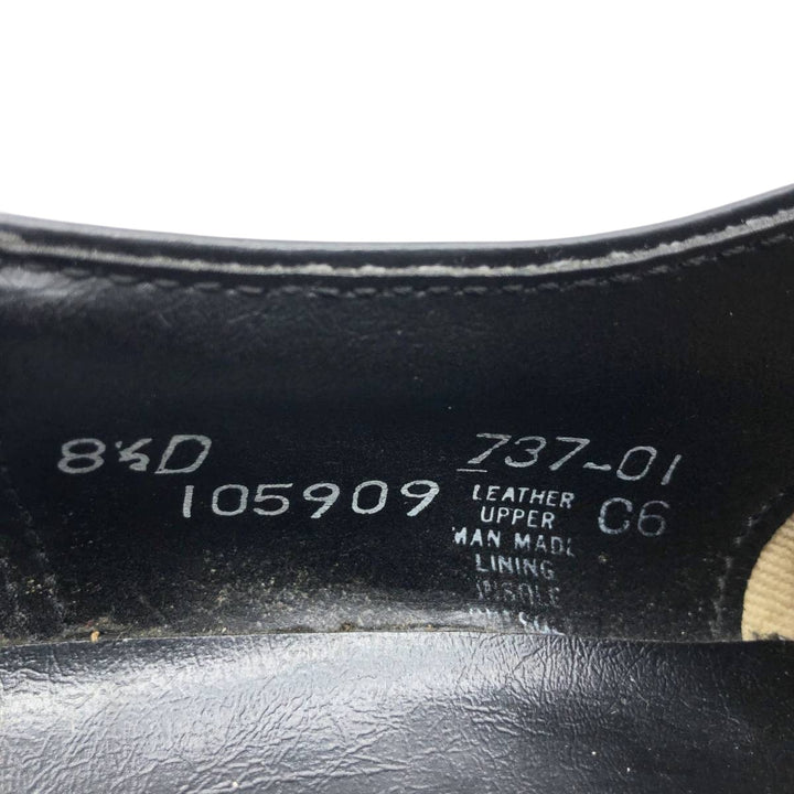 Straight-tip shoes, size 8 1/2 D Men's 26.5cm genuine leather black type Vintage Second Hand
