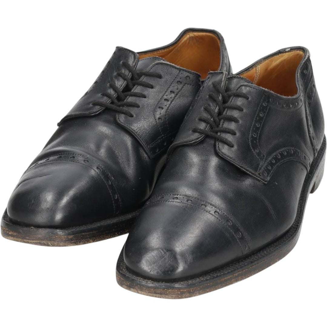 Grenson Footmaster Straight Tip Shoes, Made in England, Size 7 1/2 Men's 26.0cm unclear black type Vintage Second Hand