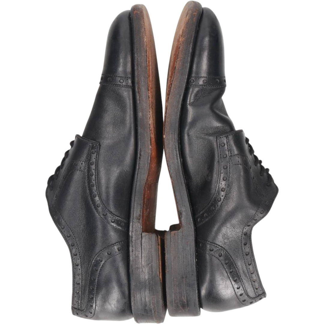 Grenson Footmaster Straight Tip Shoes, Made in England, Size 7 1/2 Men's 26.0cm unclear black type Vintage Second Hand