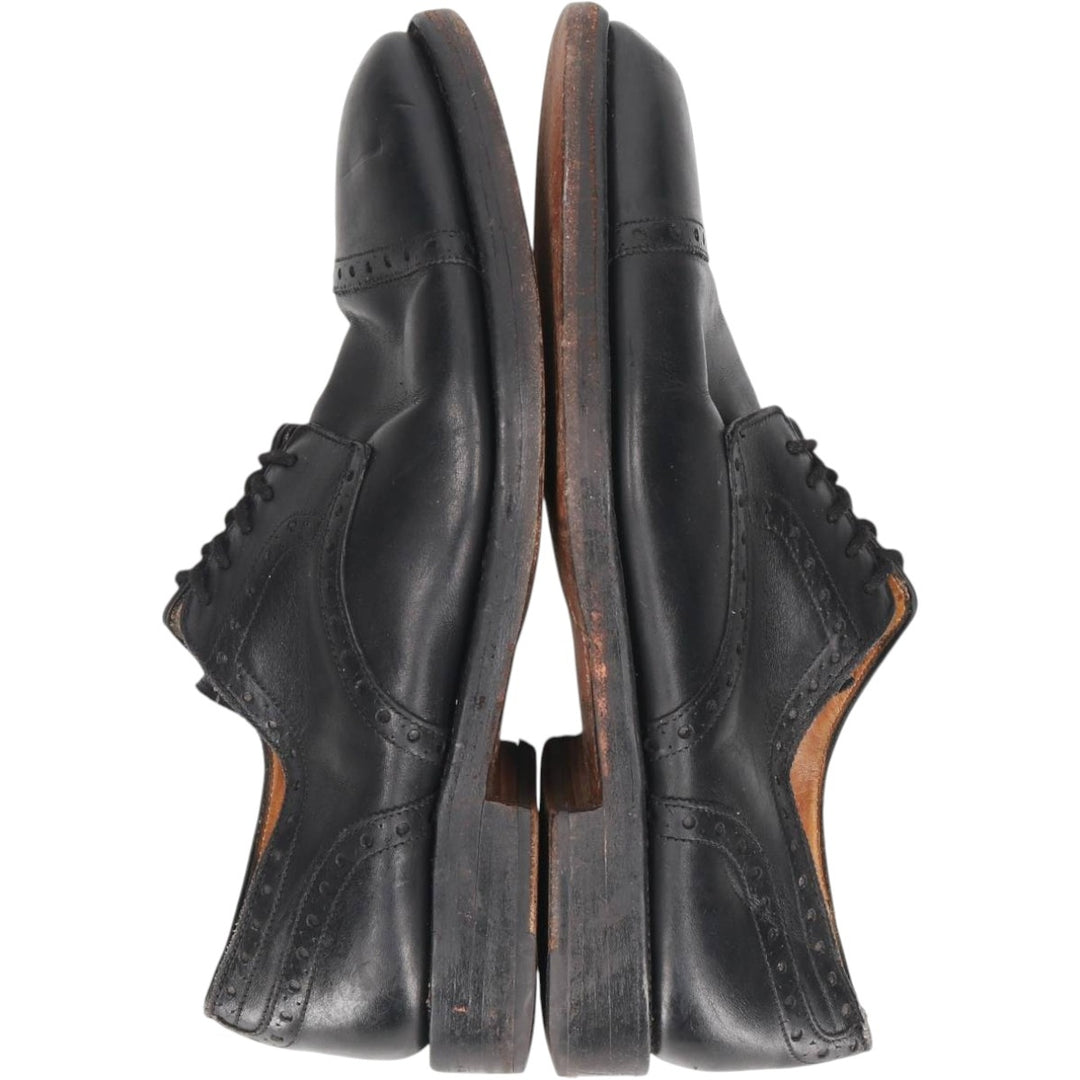 Grenson Footmaster Straight Tip Shoes, Made in England, Size 7 1/2 Men's 26.0cm unclear black type Vintage Second Hand