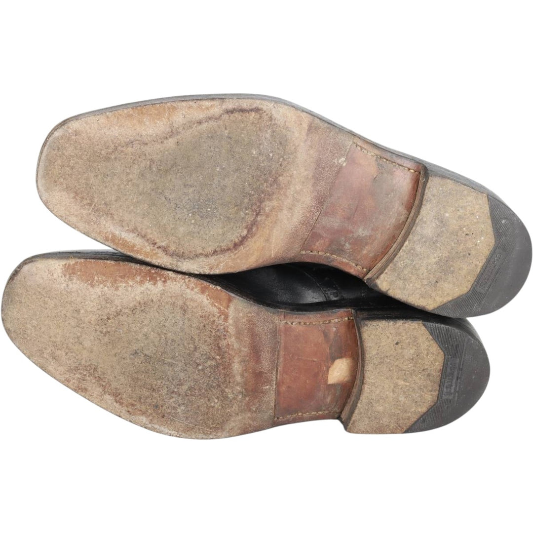 Grenson Footmaster Straight Tip Shoes, Made in England, Size 7 1/2 Men's 26.0cm unclear black type Vintage Second Hand