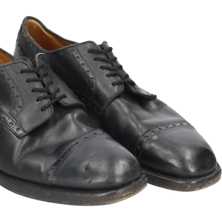 Grenson Footmaster Straight Tip Shoes, Made in England, Size 7 1/2 Men's 26.0cm unclear black type Vintage Second Hand