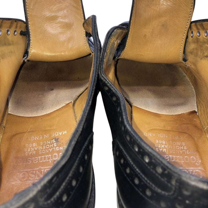 Grenson Footmaster Straight Tip Shoes, Made in England, Size 7 1/2 Men's 26.0cm unclear black type Vintage Second Hand