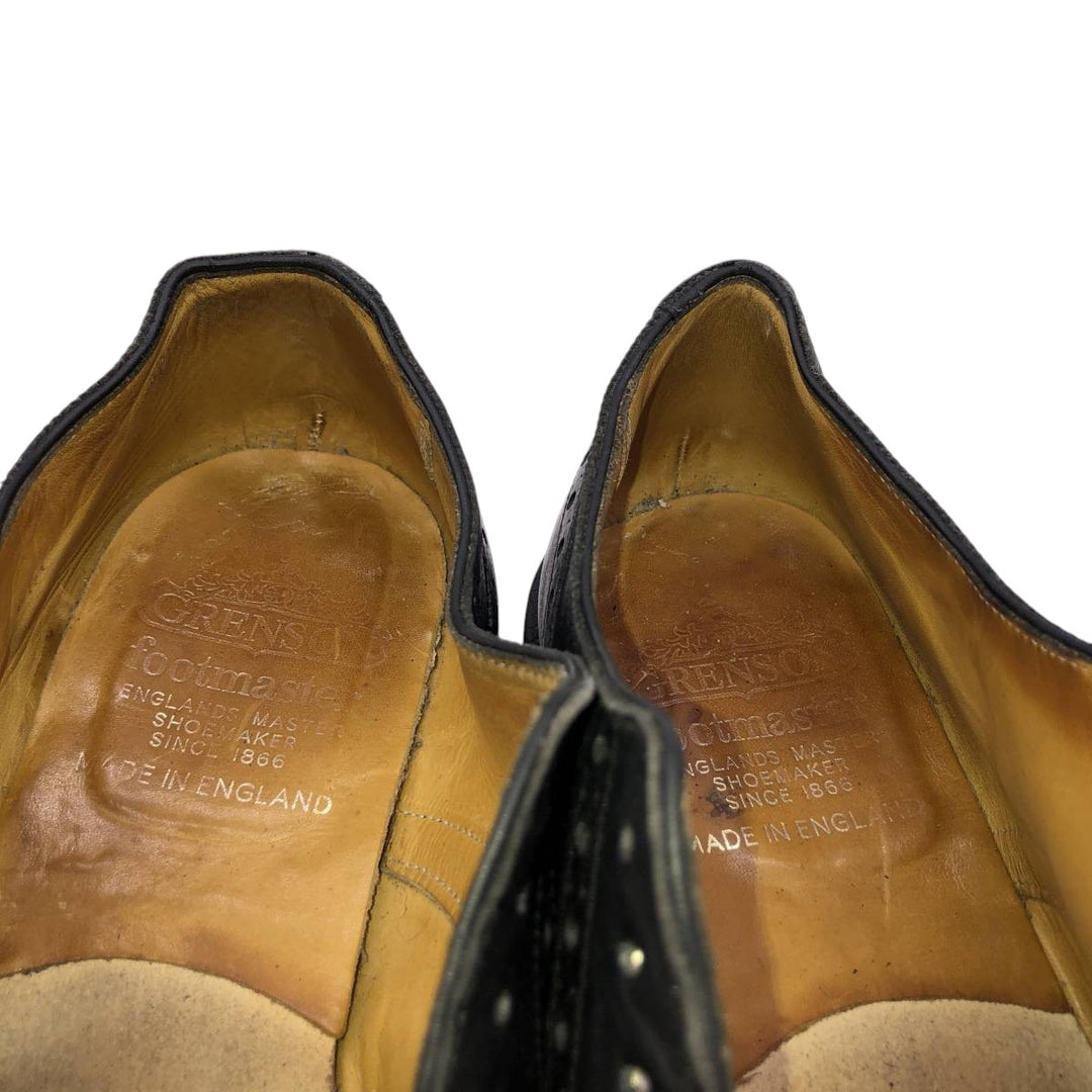 Grenson Footmaster Straight Tip Shoes, Made in England, Size 7 1/2 Men's 26.0cm unclear black type Vintage Second Hand