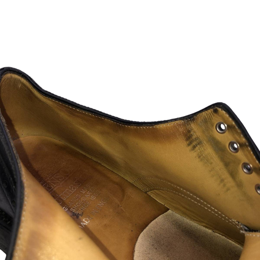 Grenson Footmaster Straight Tip Shoes, Made in England, Size 7 1/2 Men's 26.0cm unclear black type Vintage Second Hand