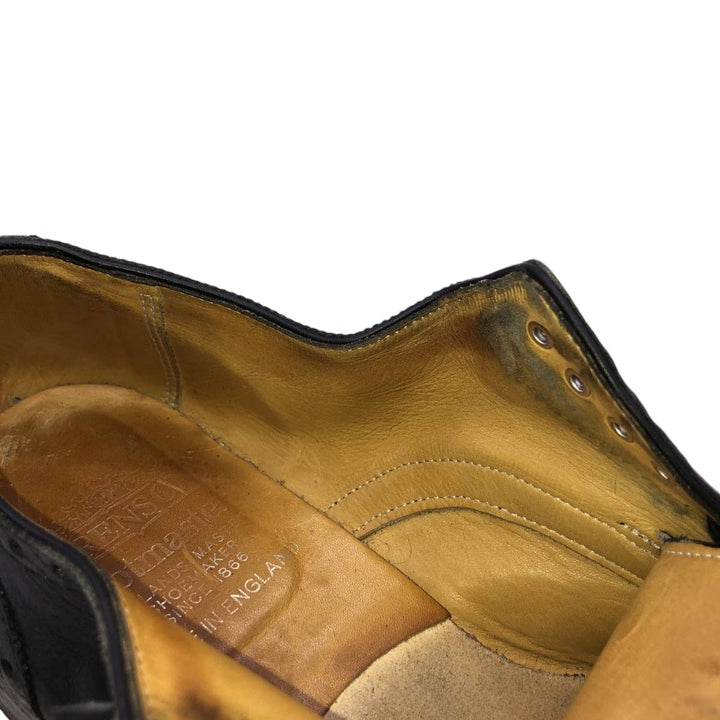 Grenson Footmaster Straight Tip Shoes, Made in England, Size 7 1/2 Men's 26.0cm unclear black type Vintage Second Hand
