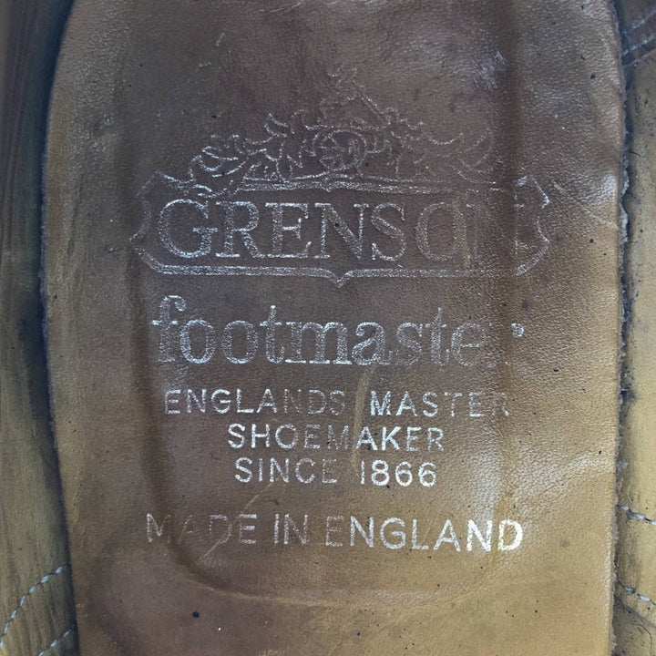 Grenson Footmaster Straight Tip Shoes, Made in England, Size 7 1/2 Men's 26.0cm unclear black type Vintage Second Hand