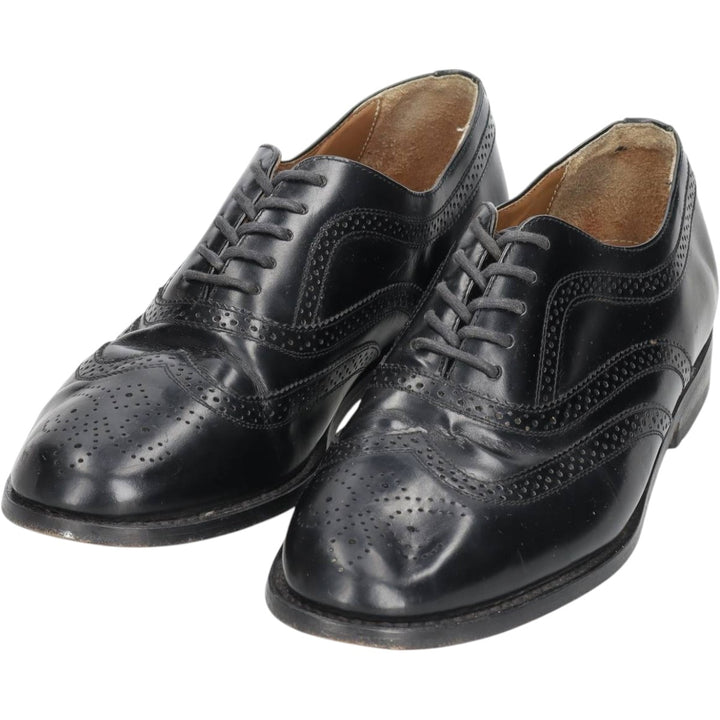 TOWN CRAFT Full Brogue Wingtip Shoes Men's 27.0cm unclear black type Vintage Second Hand