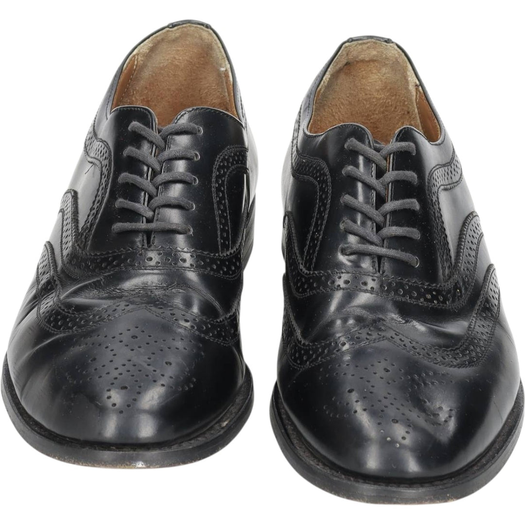 TOWN CRAFT Full Brogue Wingtip Shoes Men's 27.0cm unclear black type Vintage Second Hand