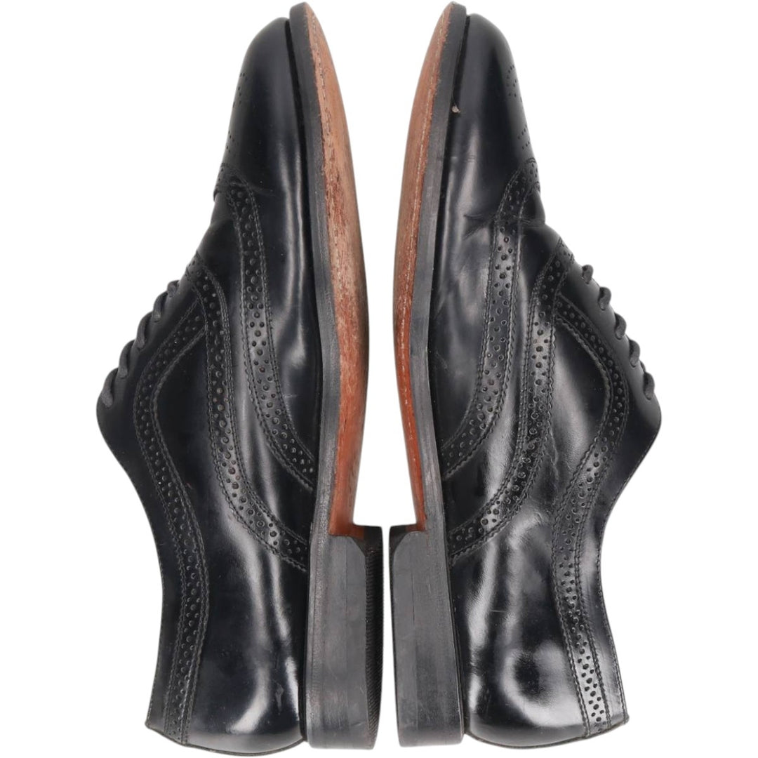 TOWN CRAFT Full Brogue Wingtip Shoes Men's 27.0cm unclear black type Vintage Second Hand