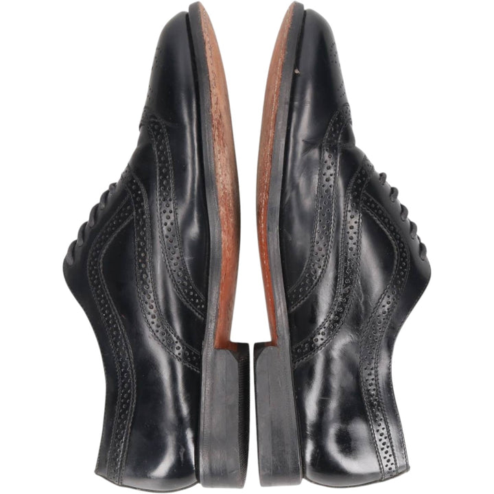 TOWN CRAFT Full Brogue Wingtip Shoes Men's 27.0cm unclear black type Vintage Second Hand