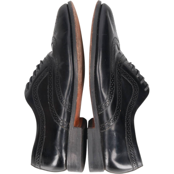 TOWN CRAFT Full Brogue Wingtip Shoes Men's 27.0cm unclear black type Vintage Second Hand