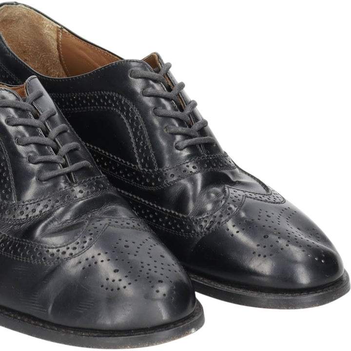 TOWN CRAFT Full Brogue Wingtip Shoes Men's 27.0cm unclear black type Vintage Second Hand