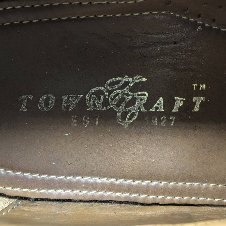 TOWN CRAFT Full Brogue Wingtip Shoes Men's 27.0cm unclear black type Vintage Second Hand