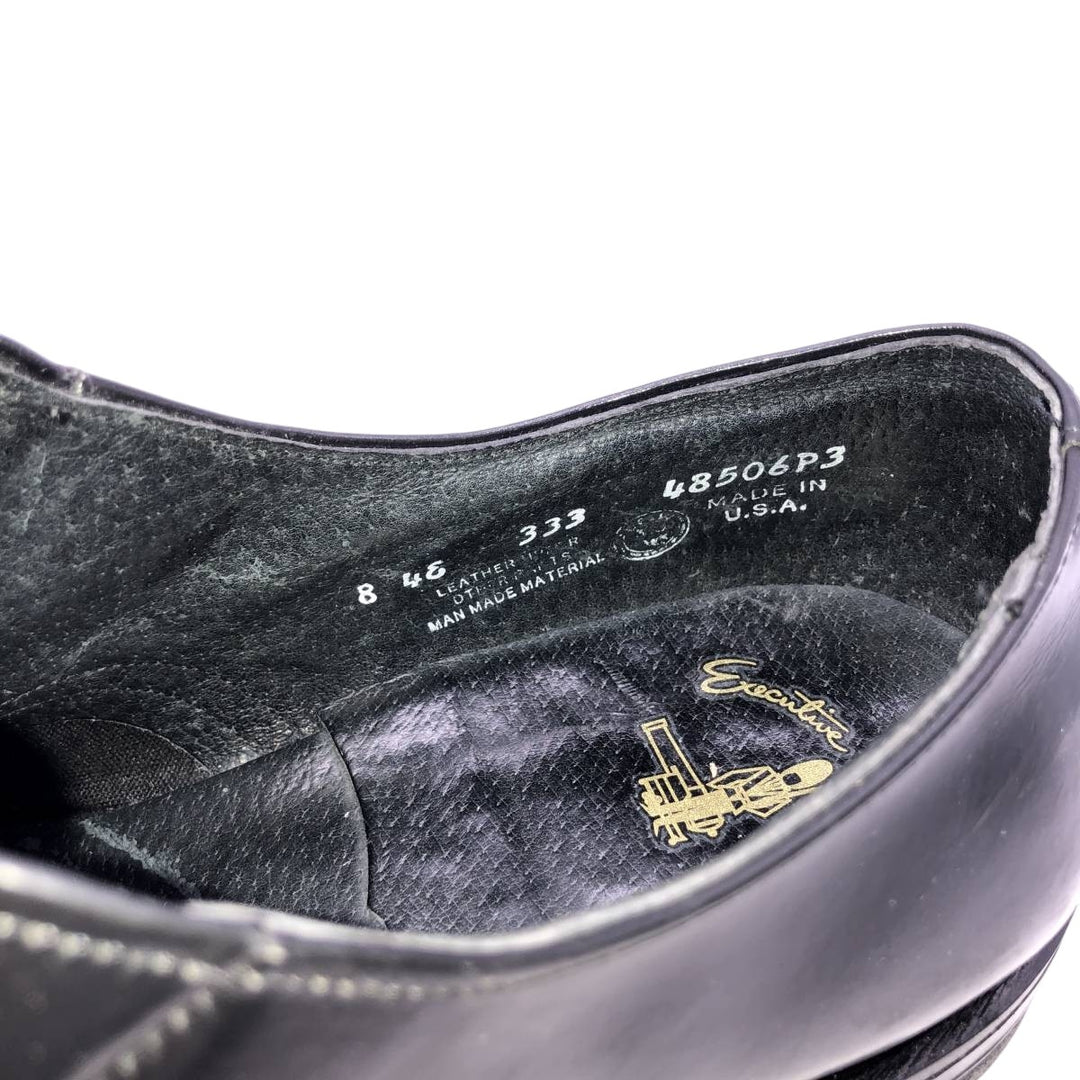 Mason Executive Imperial U-tip shoes, made in the USA, size 8 (4E) Men's 26.0cm genuine leather black type Vintage Second Hand