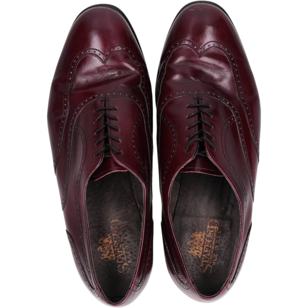 Stafford wingtip shoes, made in the USA, size 10 EEE Men's 28.0cm unclear burgundy type Vintage Second Hand