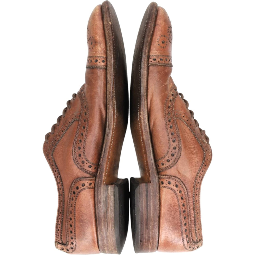 Allen Edmonds Strand Semi-Brogue Straight Tip Shoes, Made in USA, Size 8 B Men's 26.0cm unclear Copper Vintage Second Hand