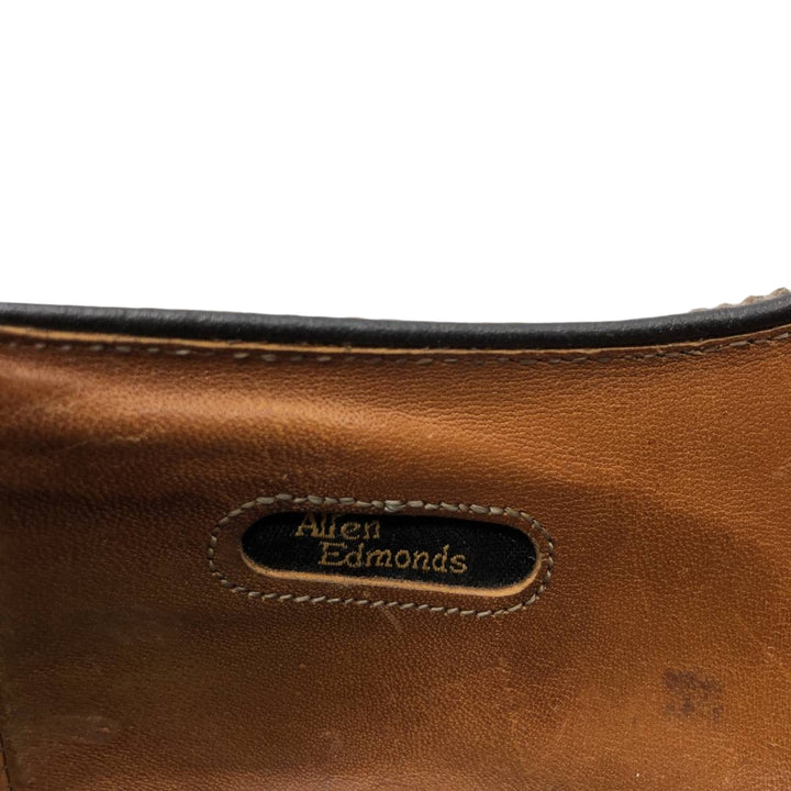 Allen Edmonds Sanford Semi-Brogue Straight Tip Shoes, Made in USA Men's 27.0cm unclear Camel type Vintage Second Hand