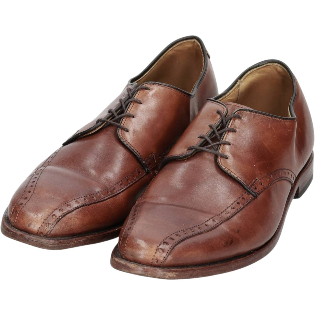 Allen Edmonds Wendell Swirl Toe Leather Shoes, Made in USA, Size 10 1/2 D Men's 28.5cm unclear Camel type Vintage Second Hand