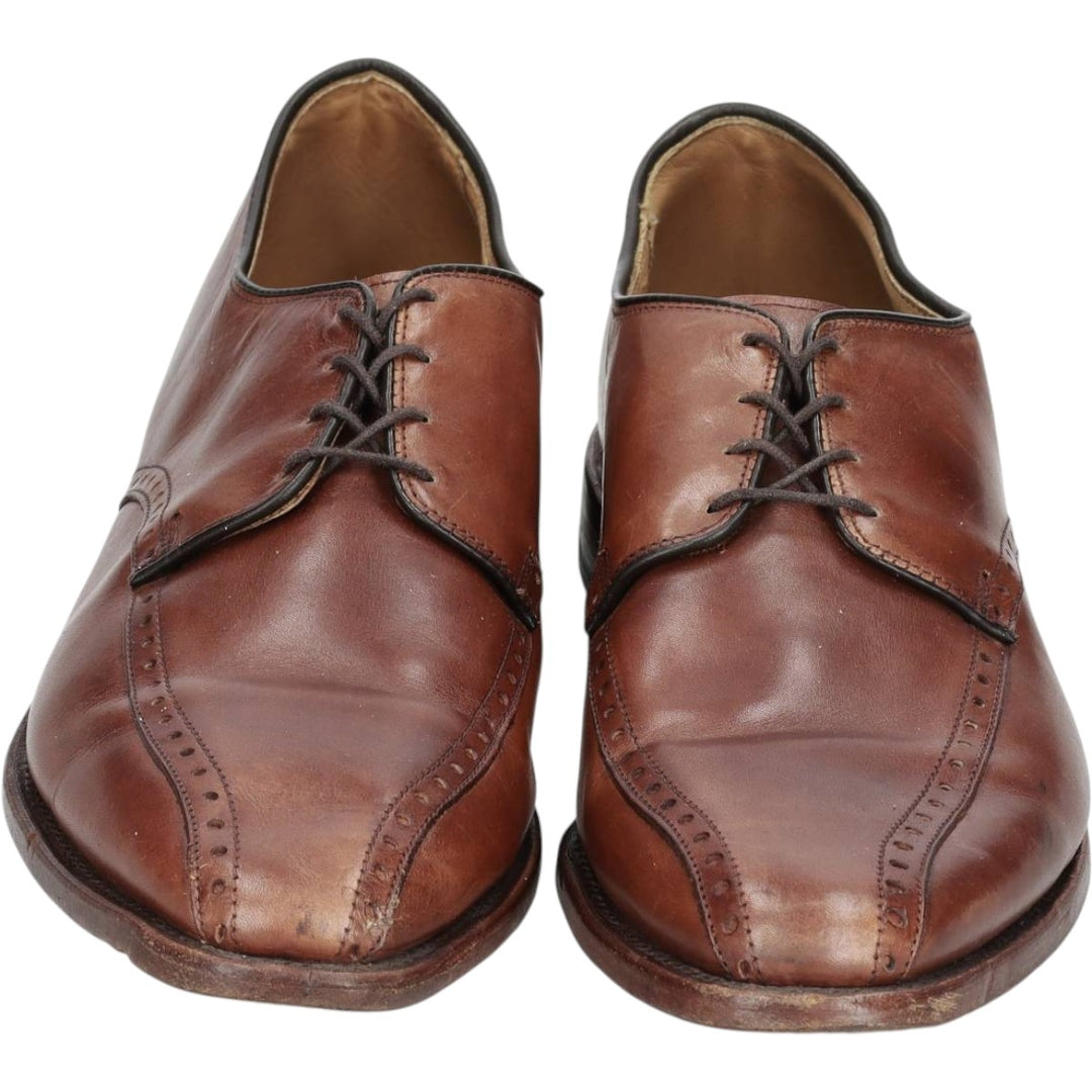 Allen Edmonds Wendell Swirl Toe Leather Shoes, Made in USA, Size 10 1/2 D Men's 28.5cm unclear Camel type Vintage Second Hand