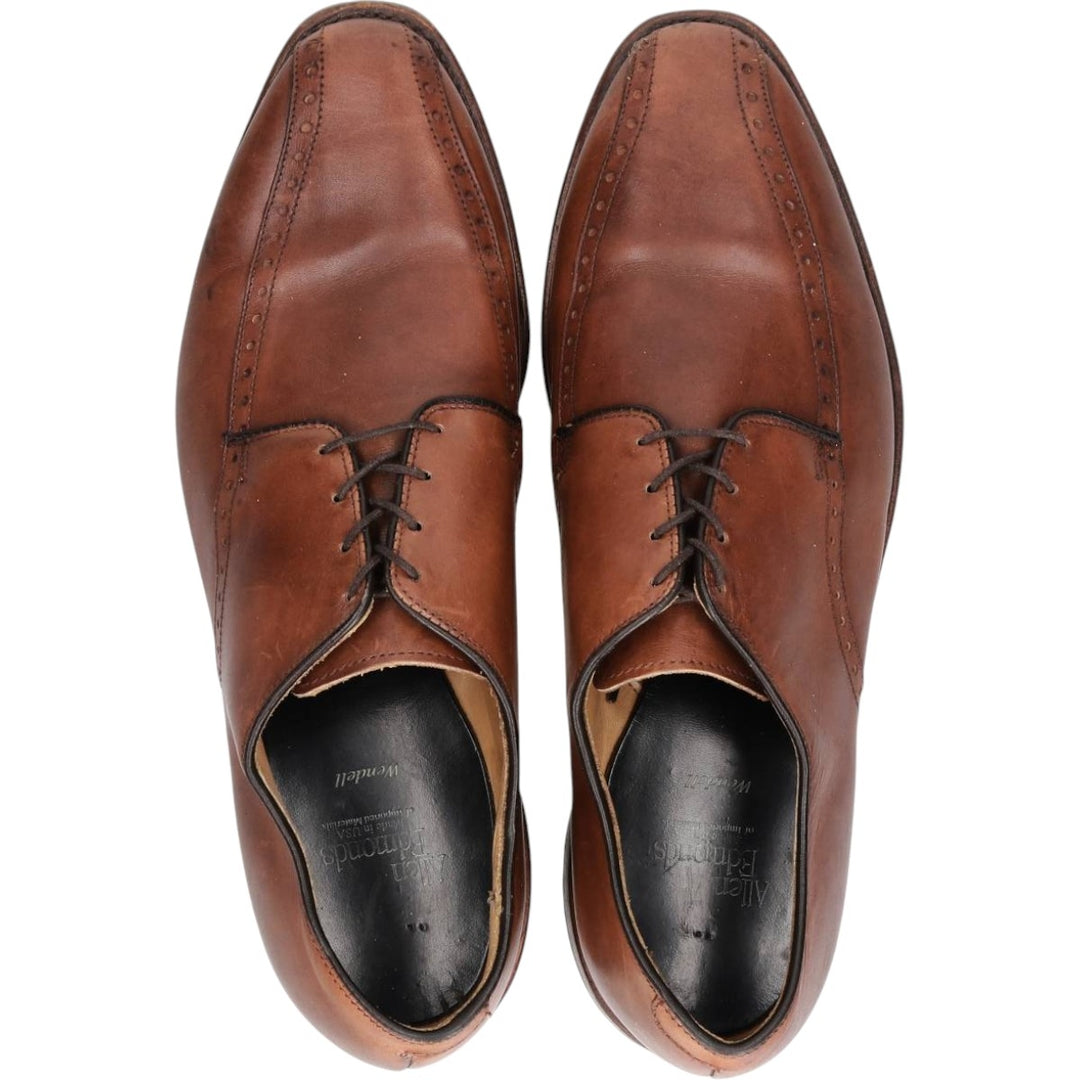 Allen Edmonds Wendell Swirl Toe Leather Shoes, Made in USA, Size 10 1/2 D Men's 28.5cm unclear Camel type Vintage Second Hand
