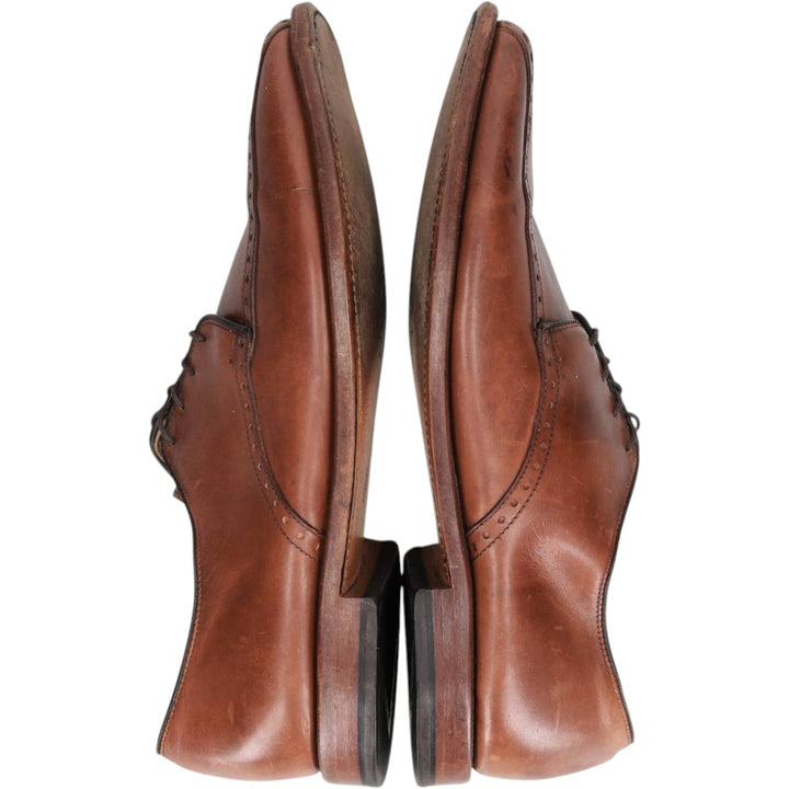 Allen Edmonds Wendell Swirl Toe Leather Shoes, Made in USA, Size 10 1/2 D Men's 28.5cm unclear Camel type Vintage Second Hand