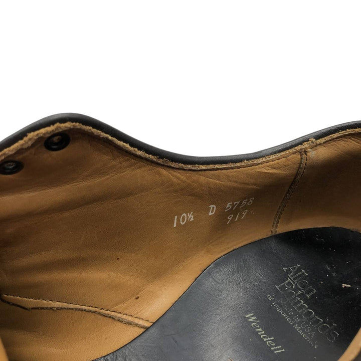 Allen Edmonds Wendell Swirl Toe Leather Shoes, Made in USA, Size 10 1/2 D Men's 28.5cm unclear Camel type Vintage Second Hand