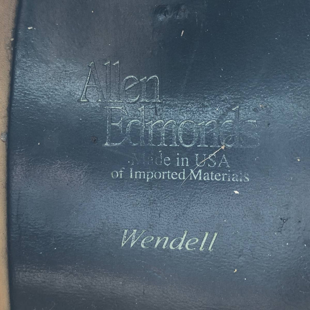 Allen Edmonds Wendell Swirl Toe Leather Shoes, Made in USA, Size 10 1/2 D Men's 28.5cm unclear Camel type Vintage Second Hand