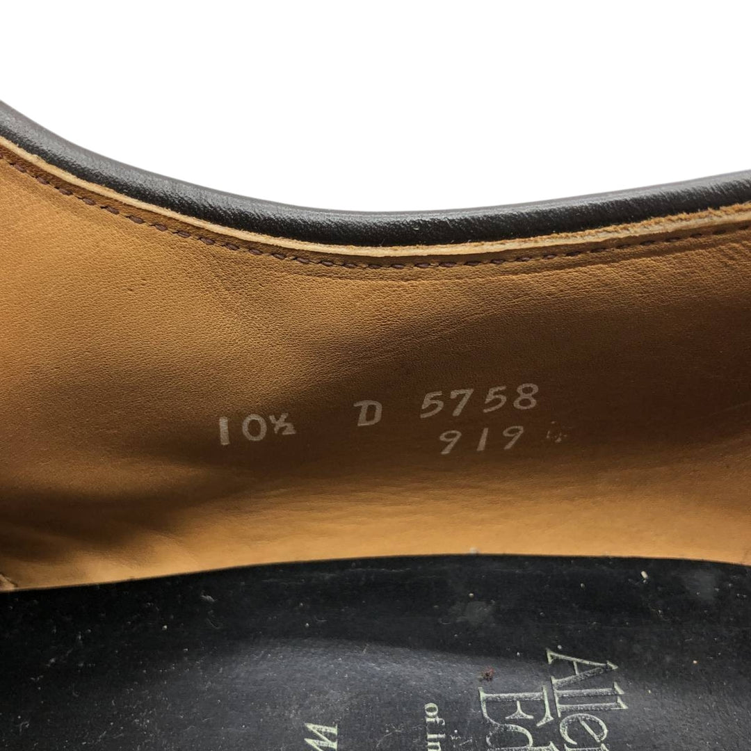 Allen Edmonds Wendell Swirl Toe Leather Shoes, Made in USA, Size 10 1/2 D Men's 28.5cm unclear Camel type Vintage Second Hand