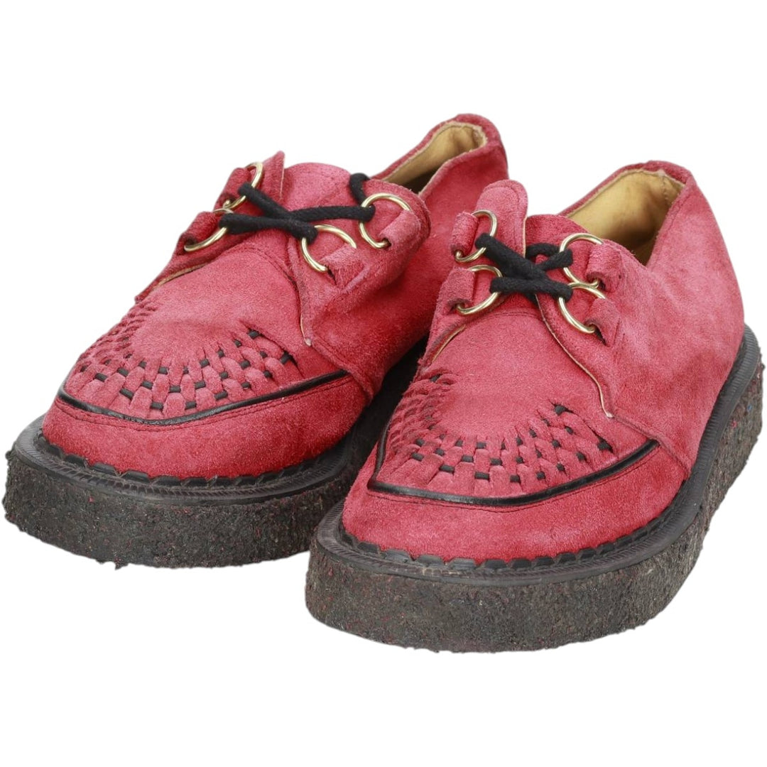 Dr. Adams platform U-tip shoes, made in England, size 7 Men's 25.5cm unclear red type Vintage Second Hand