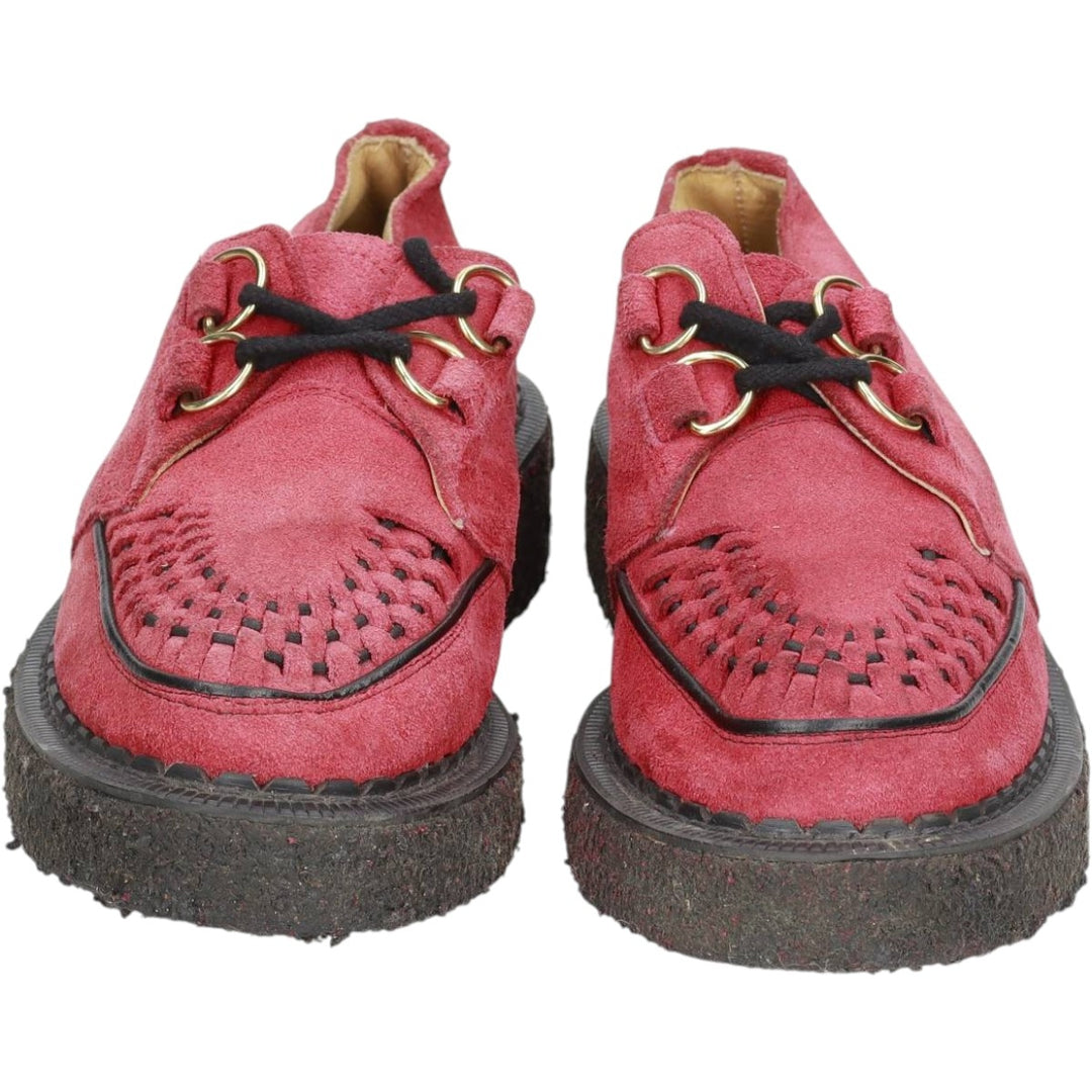 Dr. Adams platform U-tip shoes, made in England, size 7 Men's 25.5cm unclear red type Vintage Second Hand