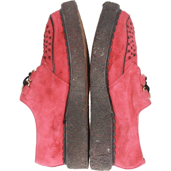Dr. Adams platform U-tip shoes, made in England, size 7 Men's 25.5cm unclear red type Vintage Second Hand