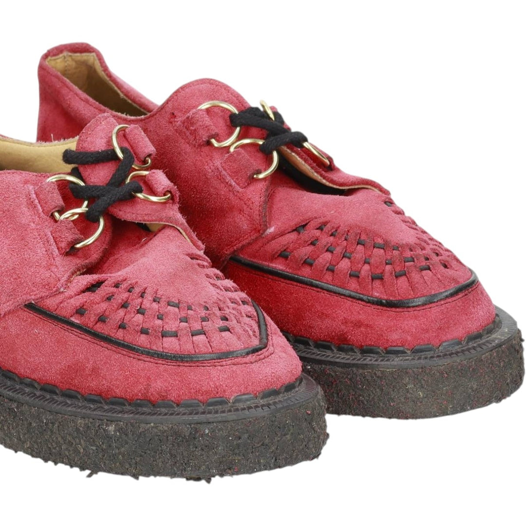 Dr. Adams platform U-tip shoes, made in England, size 7 Men's 25.5cm unclear red type Vintage Second Hand