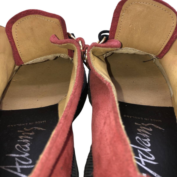 Dr. Adams platform U-tip shoes, made in England, size 7 Men's 25.5cm unclear red type Vintage Second Hand